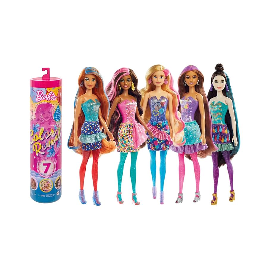 Amazon.com: Barbie Color Reveal Doll & Accessories, Party